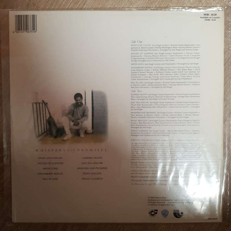 Earl Klugh  Whispers And Promises - Vinyl LP Record - Very-Good+ Quality (VG+)