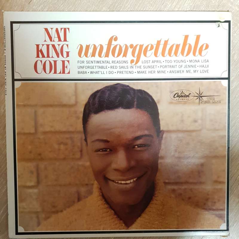 Nat King Cole  Unforgettable - Vinyl LP Record - Very-Good+ Quality (VG+)