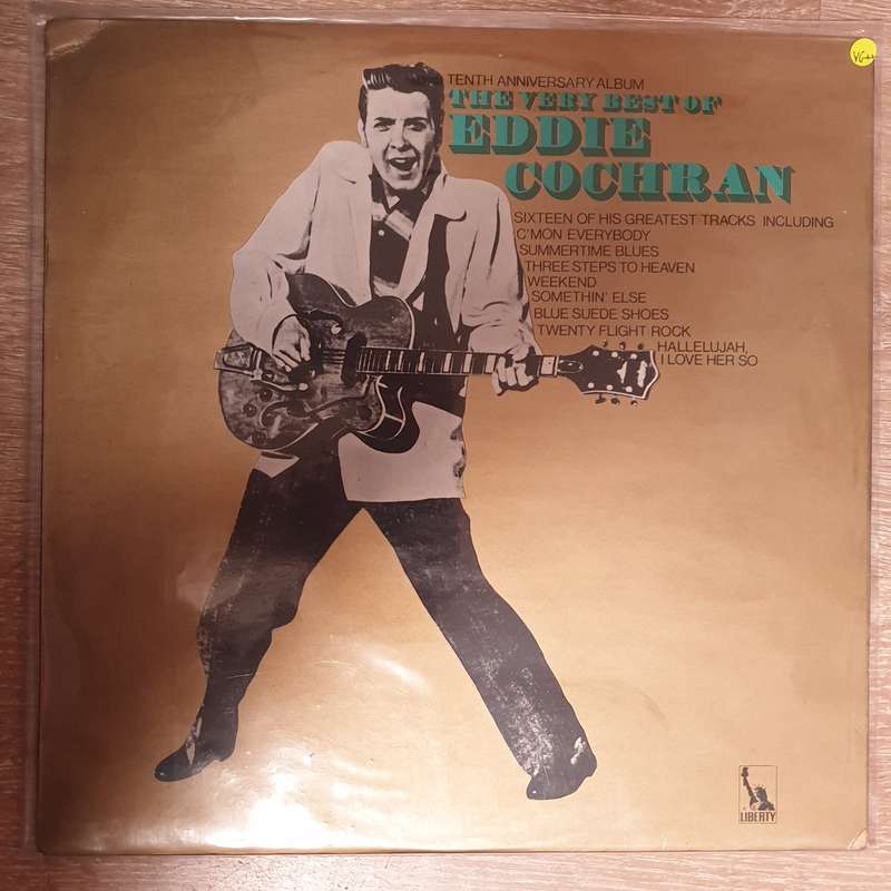 Eddie Cochran  10th Anniversary Album - Vinyl LP Record - Opened  - Very-Good+ Quality (VG+)