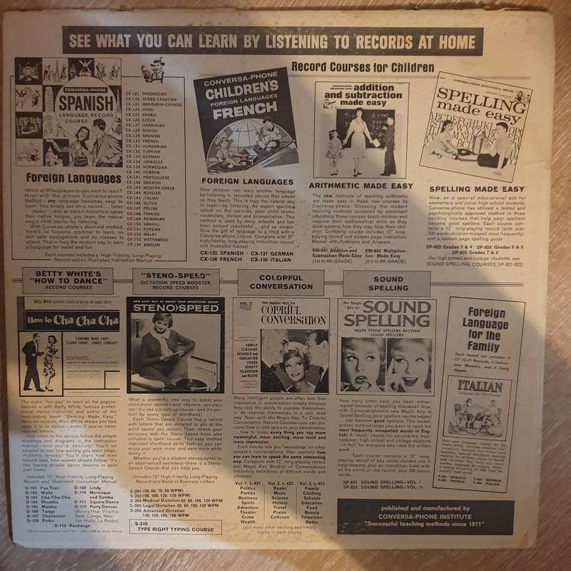 Italian - Childrens Language Course - For Children Ages  6-12 - Vinyl LP Record - Opened  - Ve...