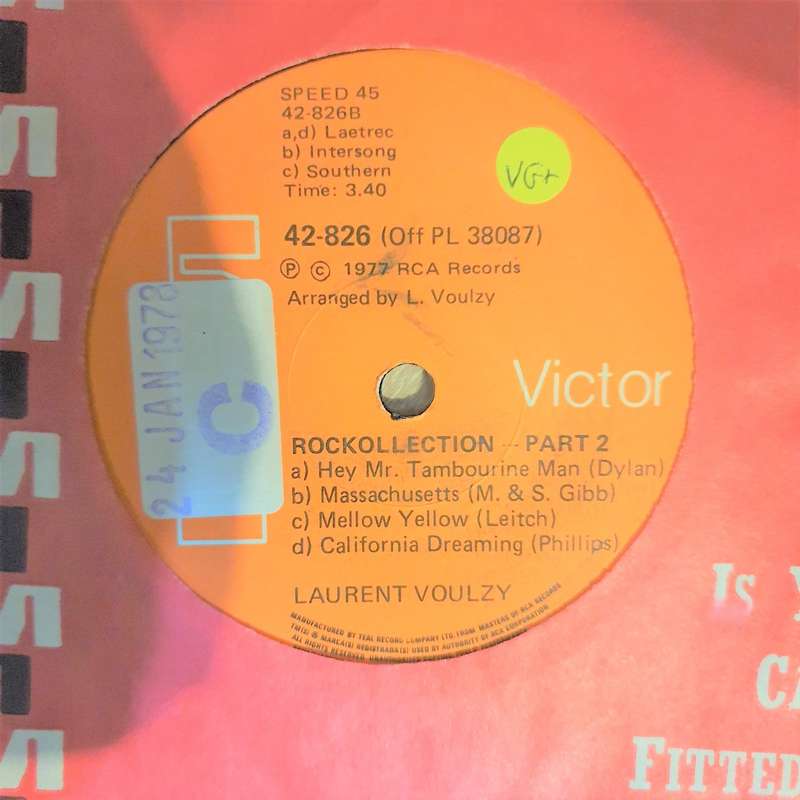 L Voulzy - Rockollection -   Vinyl 7" Record - Opened  - Very-Good+ Quality (VG+)
