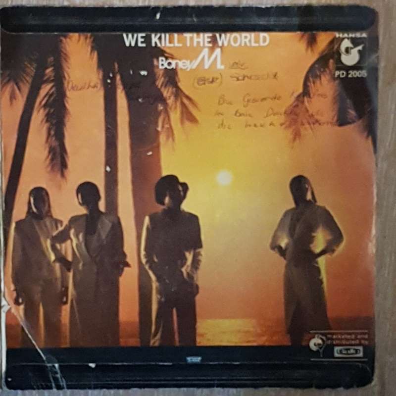 Boney M - We Kill The World -  Vinyl 7" Record - Opened  - Very-Good- Quality (VG-)
