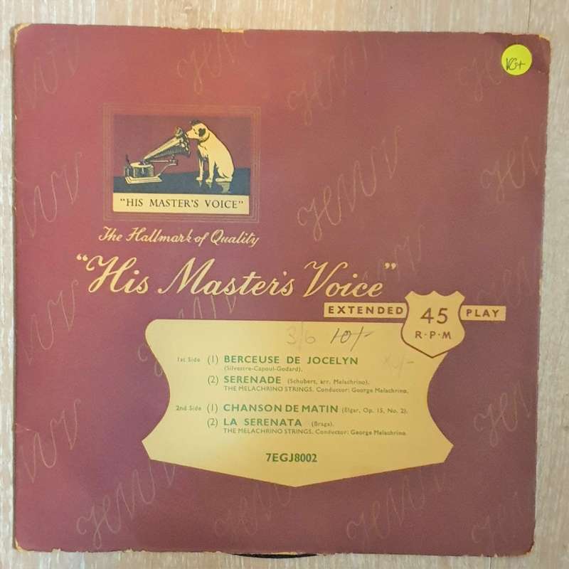 Melachrino Strings  - Opened    Vinyl 7" Record - Opened  - Very-Good+ Quality (VG+)