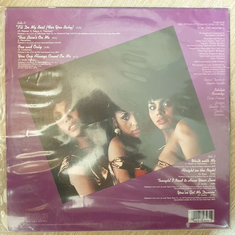 Ritchie Family  I'll Do My Best - Vinyl LP Record - Very-Good+ Quality (VG+)