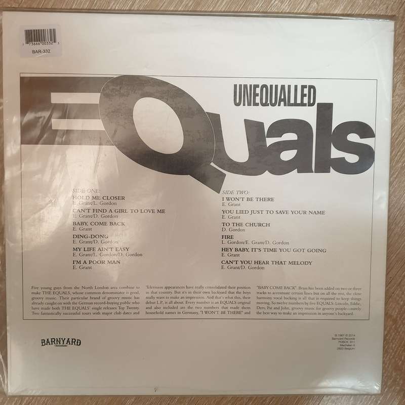 The Equals  Unequalled Equals - Vinyl LP Record - Sealed