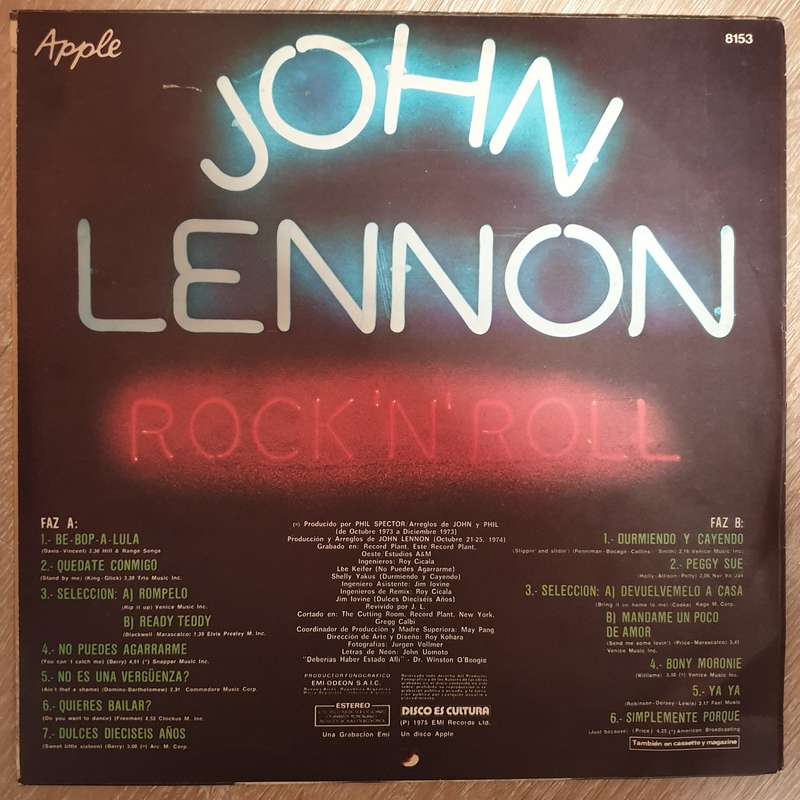 John Lennon  Rock 'N' Roll -  Vinyl LP Record - Very-Good+ Quality (VG+)