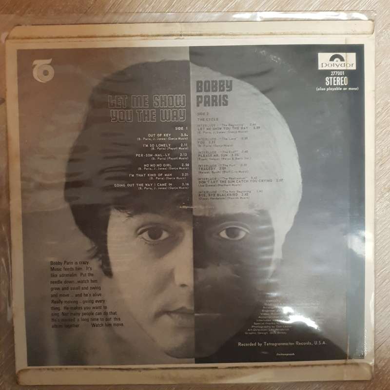 Bobby Paris  Let Me Show You The Way -  Vinyl LP Record - Very-Good+ Quality (VG+)
