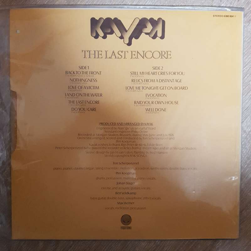 Kayak  The Last Encore - Vinyl LP - Opened  - Very-Good+ Quality (VG+)