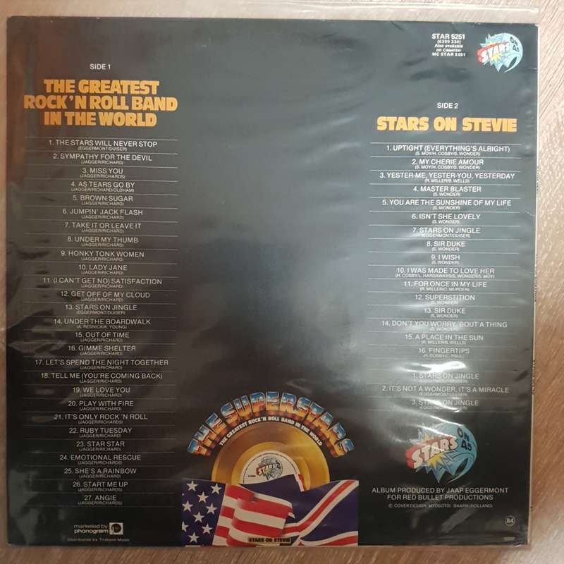 Stars on 45 - The Superstars  - Stars on Stones/Stevie - Vinyl LP Record (VG+)