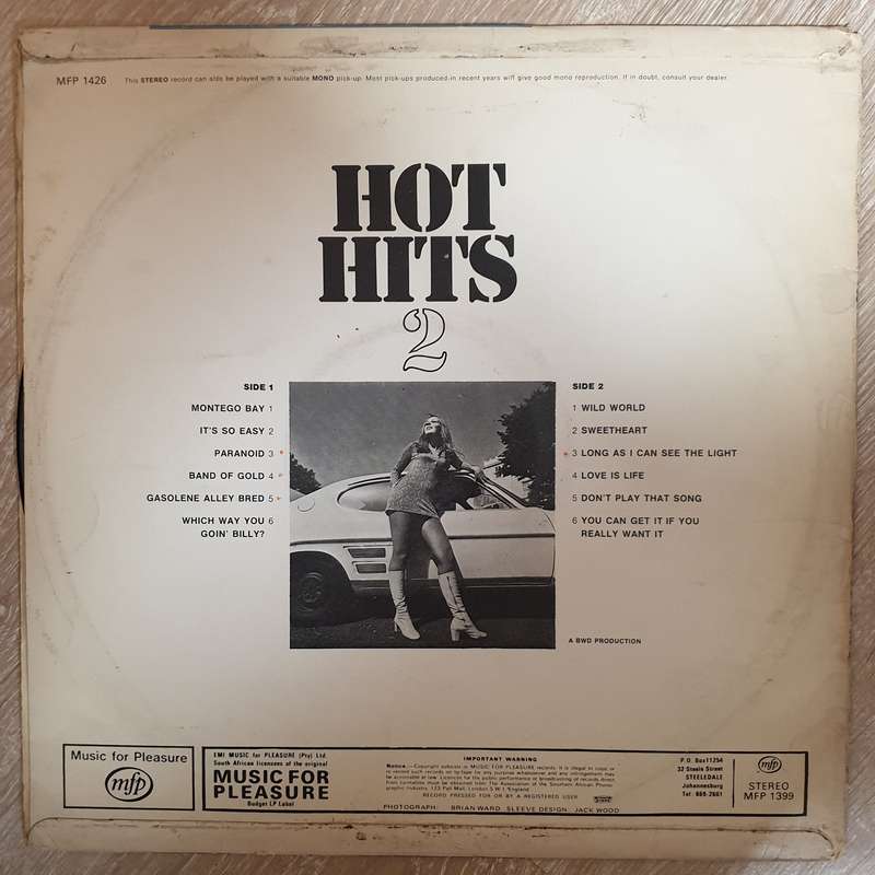 Hot Hits 2 - Vinyl LP Record - Opened  - Very-Good+ Quality (VG+)