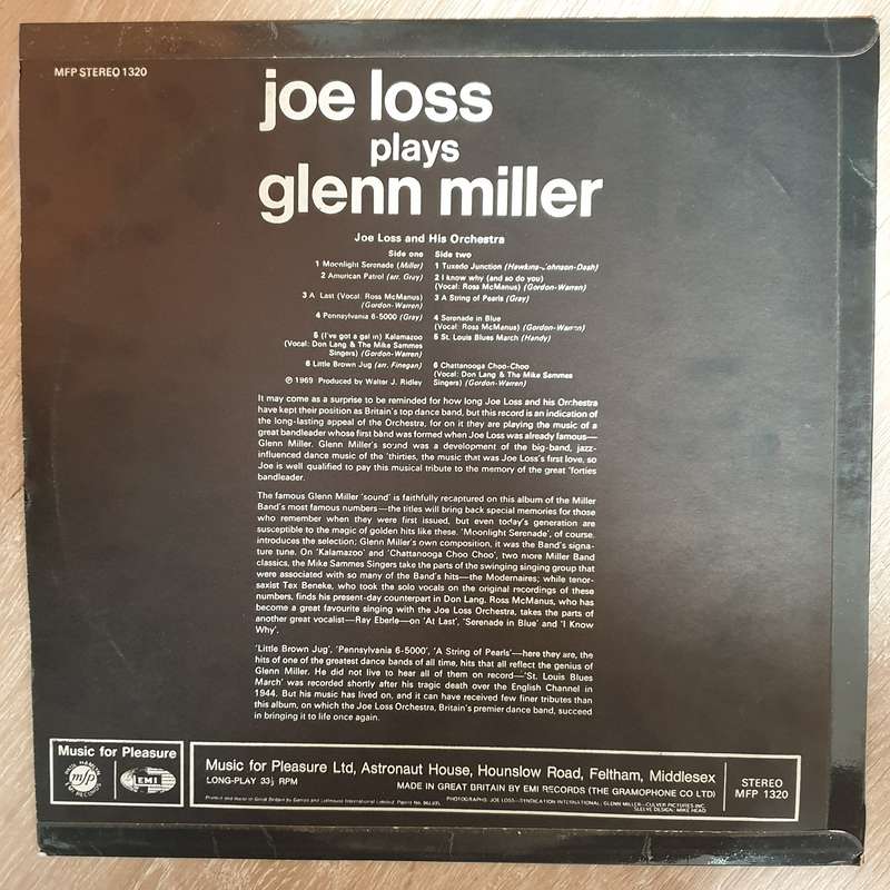 Joe Loss Plays Glen Miller - Vinyl LP Record - Opened  - Very-Good Quality (VG)