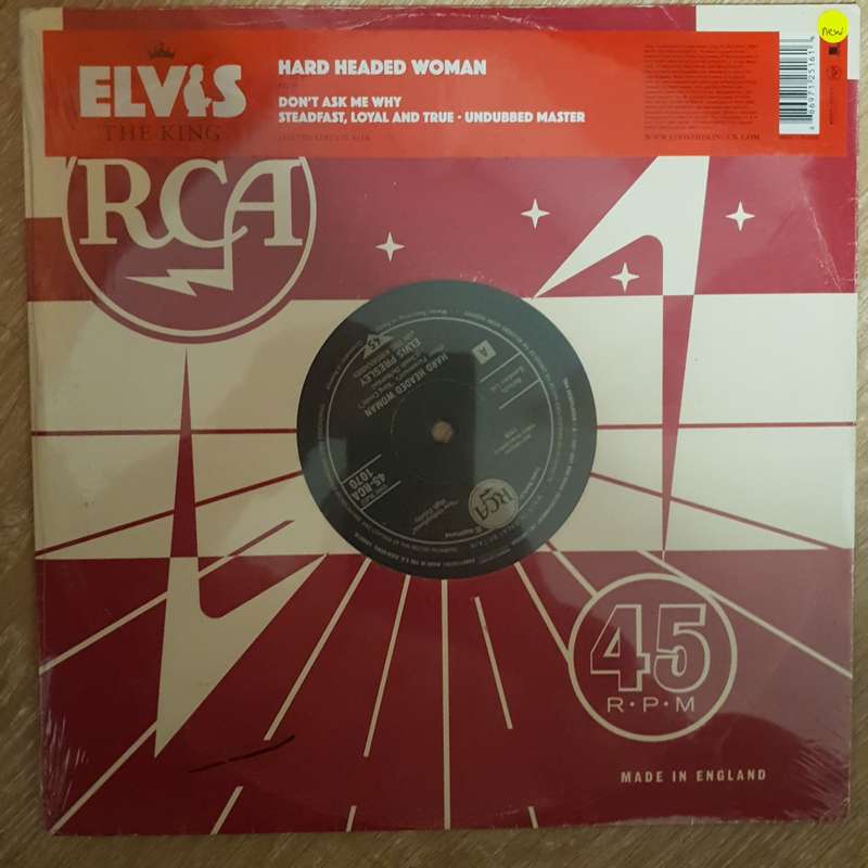 Elvis  Hard Headed Woman - Limited Edition - Numbered - Vinyl 7" Record - Sealed