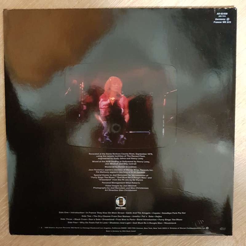 Joni Mitchell  Shadows And Light -  Double Vinyl Record - Opened  - Very-Good+ Quality (VG+)