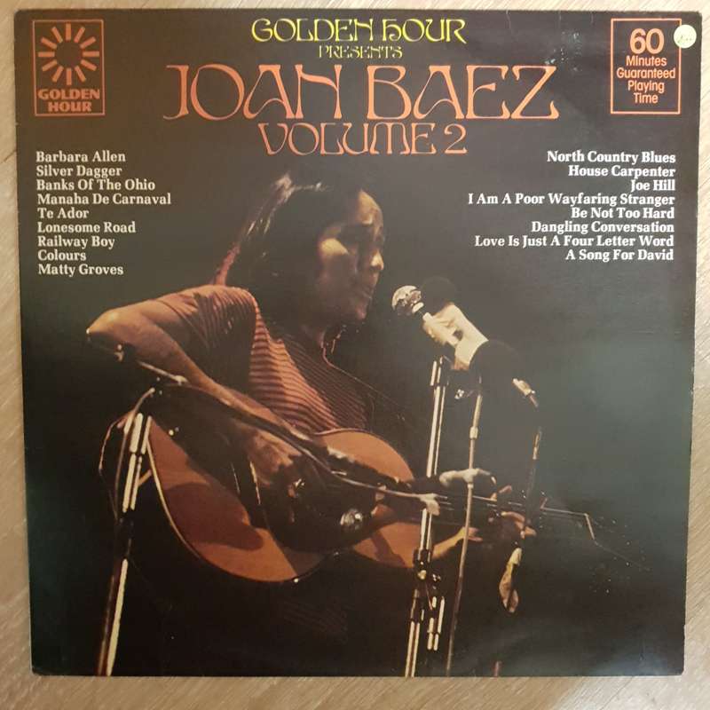 Joan Baez  Golden Hour Presents Joan Baez Volume 2 - Vinyl Record - Opened  - Very-Good+ Qu...