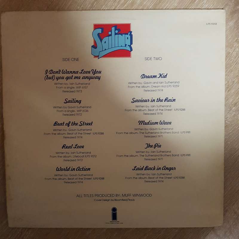 Sutherland Brothers And Quiver  Sailing - Vinyl Record - Opened  - Very-Good+ Quality (VG+)