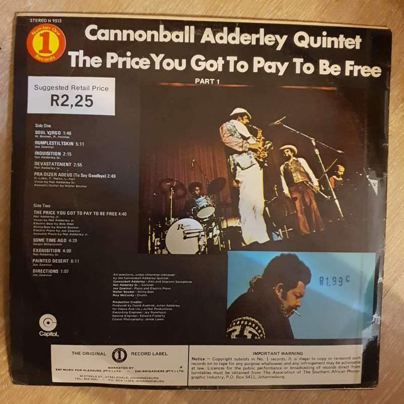 The Cannonball Adderley Quintet  The Price You Got To Pay To Be Free - Part 1 - Vinyl Recor...