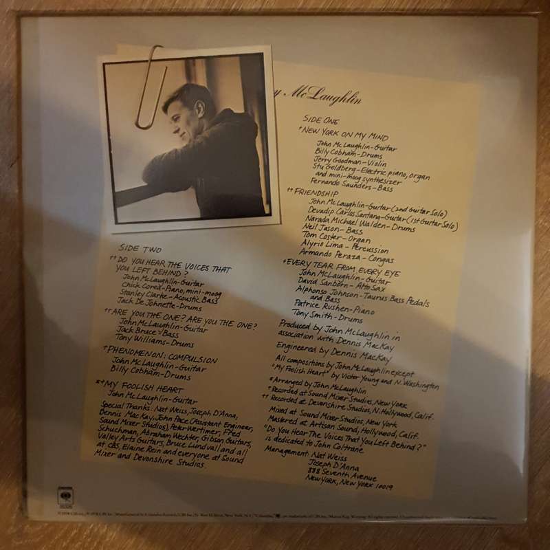 Johnny McLaughlin  Electric Guitarist - Vinyl LP Record - Opened  - Very-Good+ Quality (VG+)
