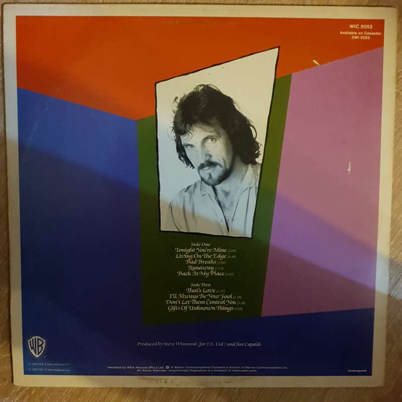 Jim Capaldi  Fierce Heart- Vinyl LP Record - Opened  - Very-Good Quality (VG)