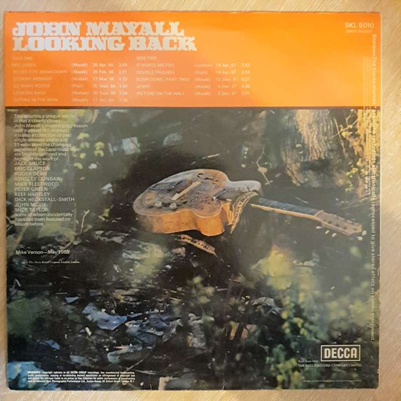 John Mayall  Looking Back - Vinyl LP Record - Opened  - Very-Good+ Quality (VG+)