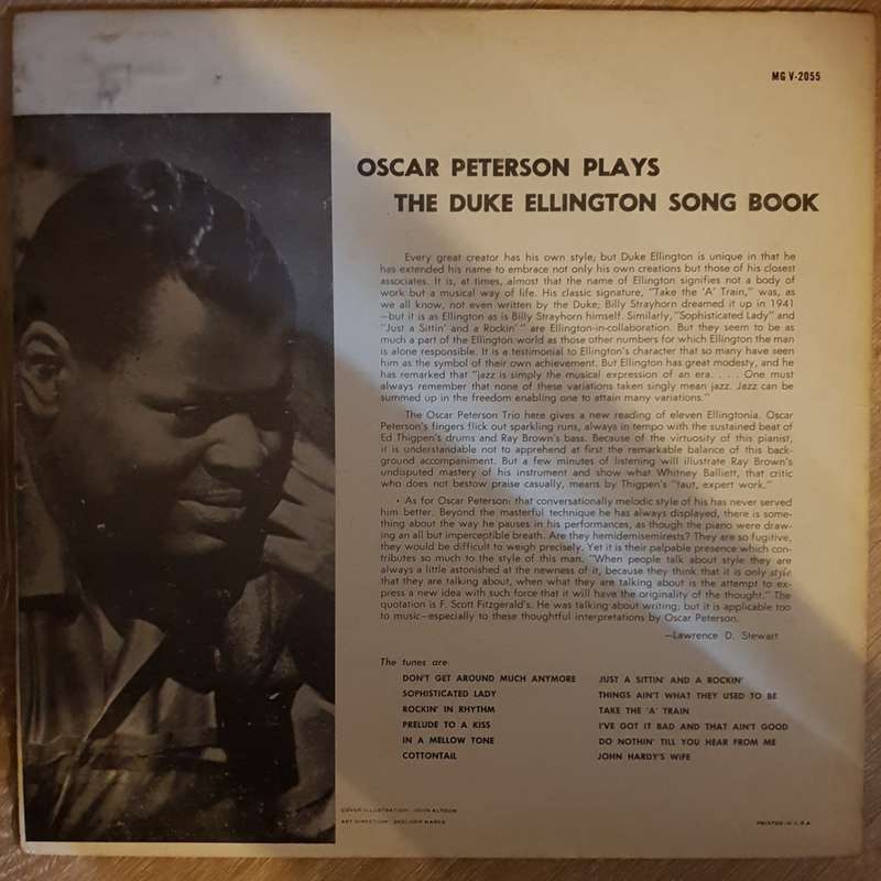 Oscar Peterson  Oscar Peterson Plays The Duke Ellington Songbook - Vinyl LP Record - Opened...