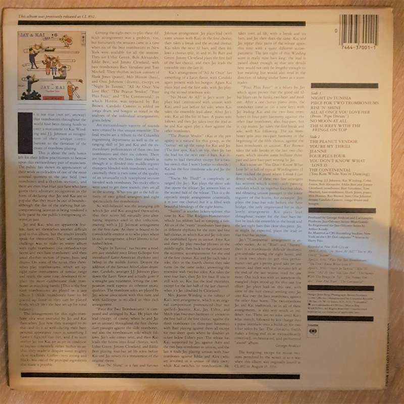 The J.J. Johnson And Kai Winding Trombone Octet  J.J. & Kai - Vinyl Record - Opened  - Very...