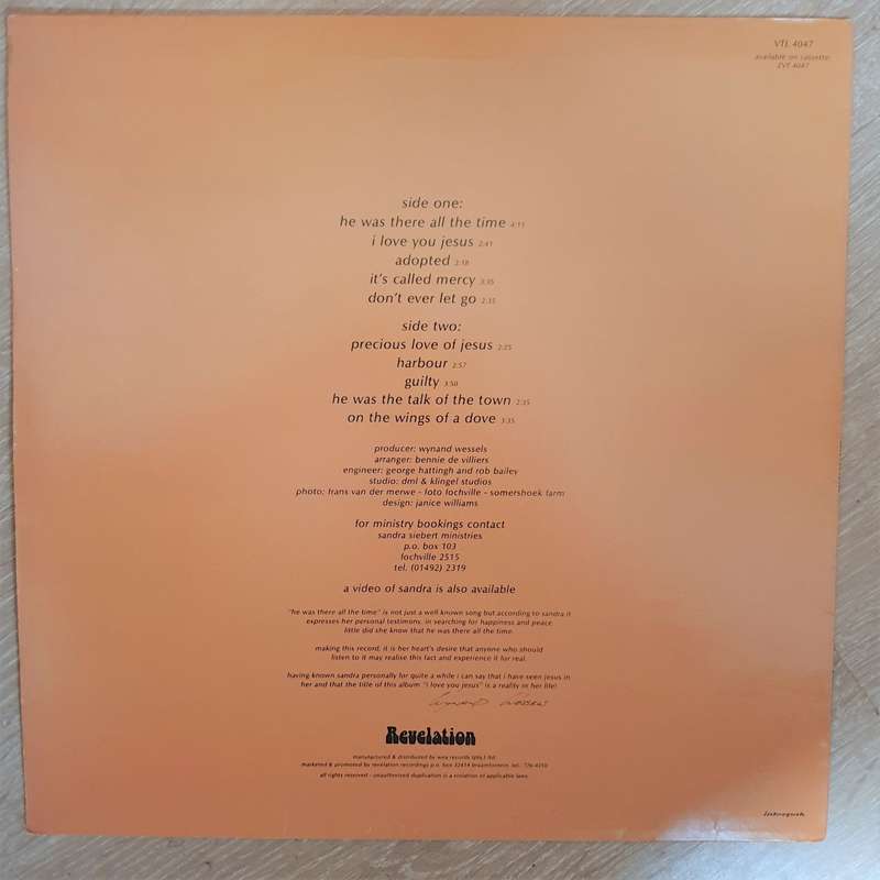 Sandra Siebert - I Love You ..... -  Vinyl LP Record - Opened  - Very-Good+ Quality (VG+)