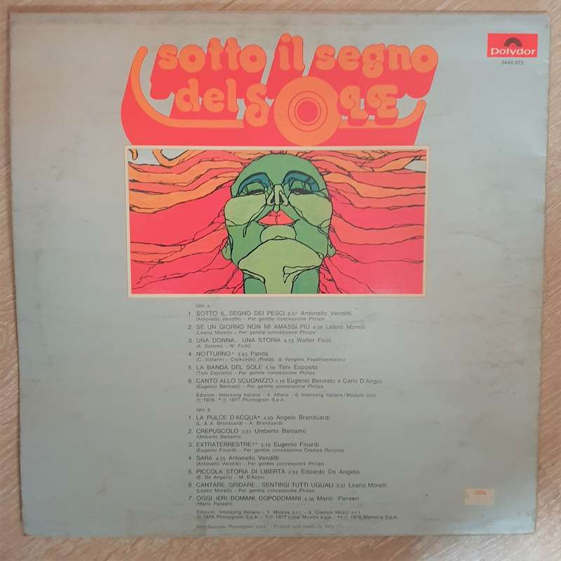Sotto Il Segno Del Sole - Vinyl LP Record - Opened  - Good+ Quality (G+)
