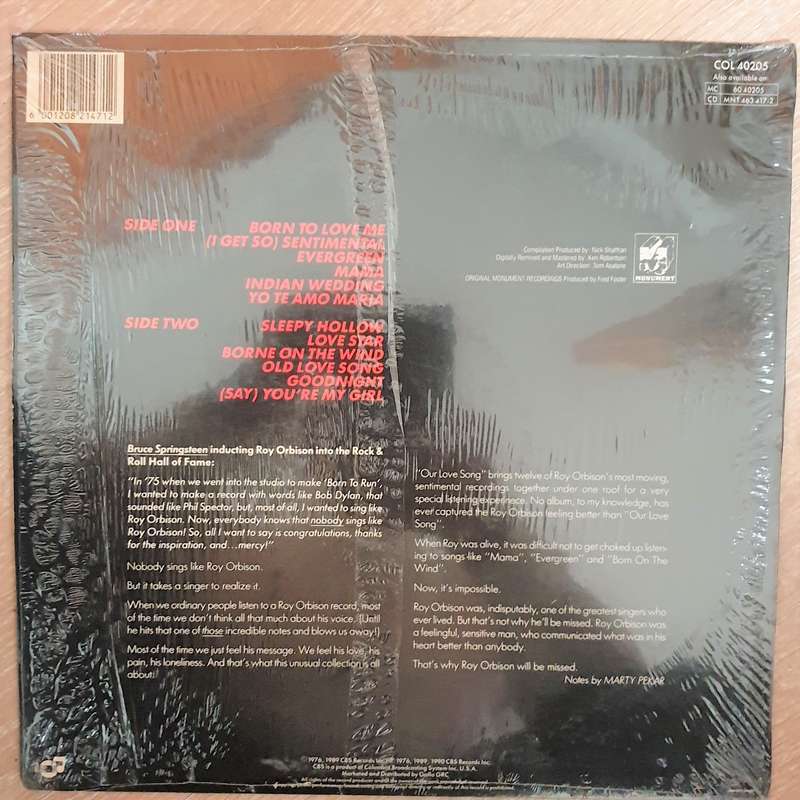 Roy Orbison  Our Love Song - Vinyl LP Record - Opened  - Very-Good+ Quality (VG+)