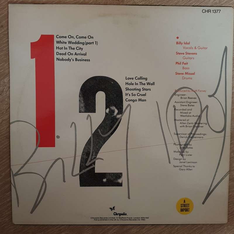 Billy Idol  Billy Idol -  Vinyl LP Record  (VG+)
