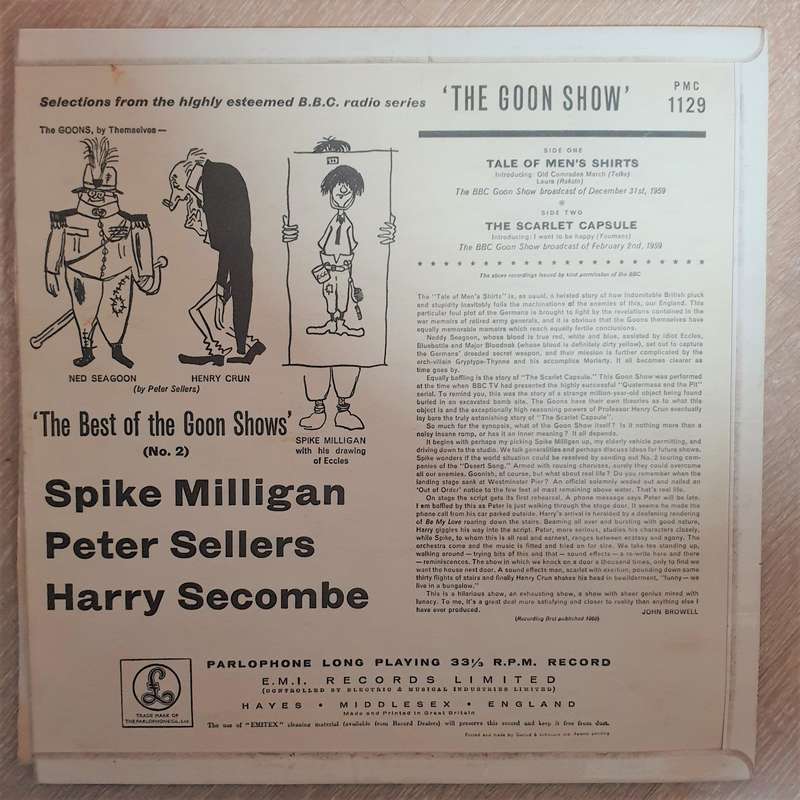 The Best Of The Goon Shows Vol 2 - Vinyl LP Record - Opened  - Very-Good+ Quality (VG+)