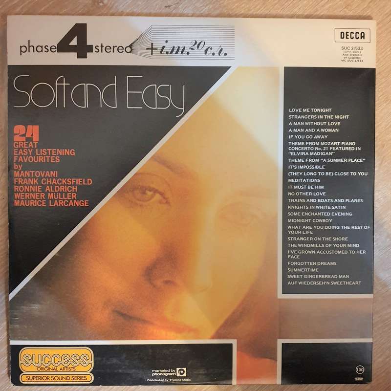 Soft And Easy - Phase 4 - 24 Great Easy Listening Favourites - Vinyl LP Record (VG+)