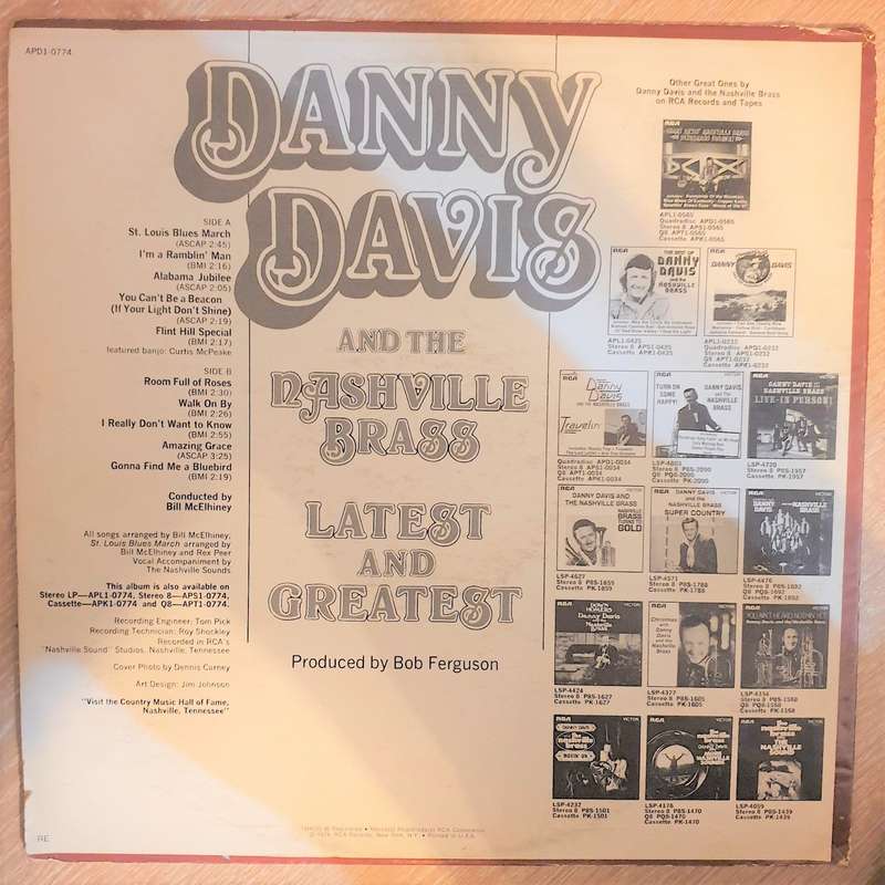 Danny Davis & The Nashville Brass  Latest And Greatest - Vinyl LP Record - Opened  - Very-G...
