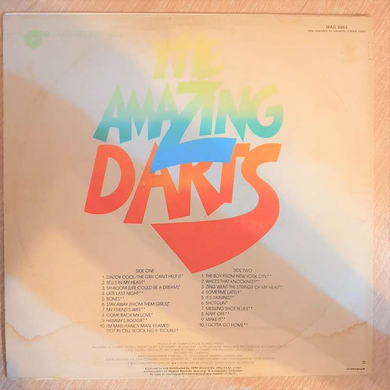 Darts  The Amazing Darts - Vinyl LP Record - Opened  - Very-Good Quality (VG)