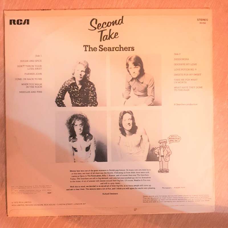 The Searchers  Second Take - Vinyl LP Record - Opened  - Very-Good Quality (VG)