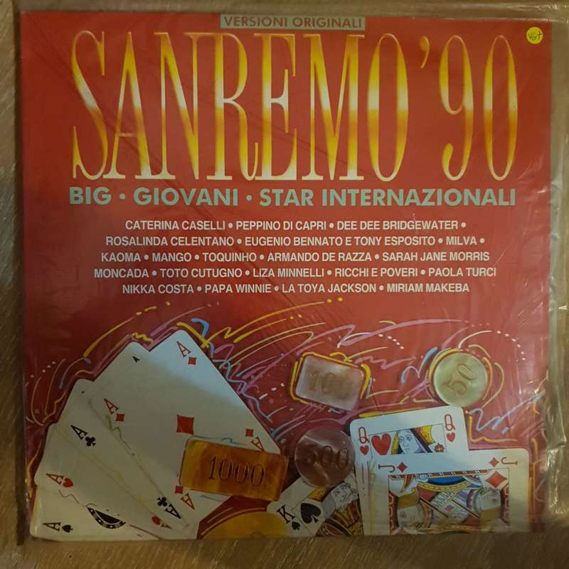 San Remo '90 - Original Artists - Vinyl LP Record - Opened  - Very-Good+ Quality (VG+)