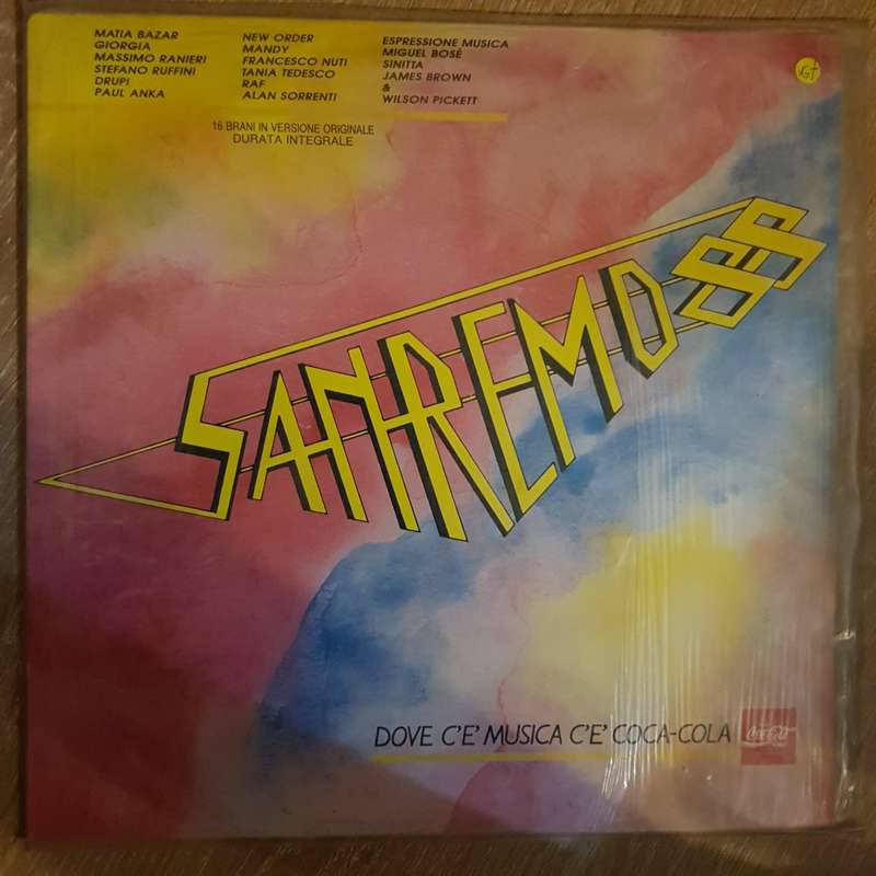 San Remo '88 - Original Artists - Vinyl LP Record - Opened  - Very-Good+ Quality (VG+)
