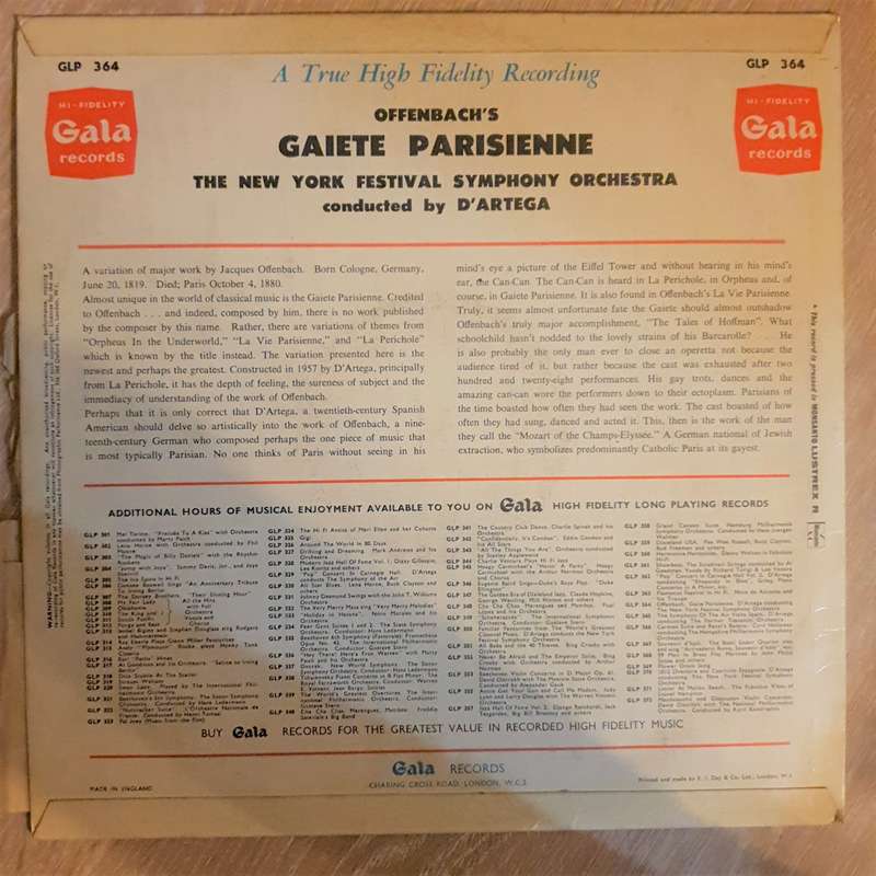 Offenbach's Gaite Parisienne - D'Artega Conducting The New York Festival Symphony Orchestra  -...
