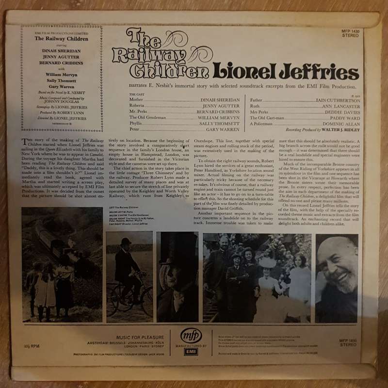 Lionel Jeffries  The Railway Children  - Vinyl LP Record - Opened  - Very-Good+ Quality (VG+)