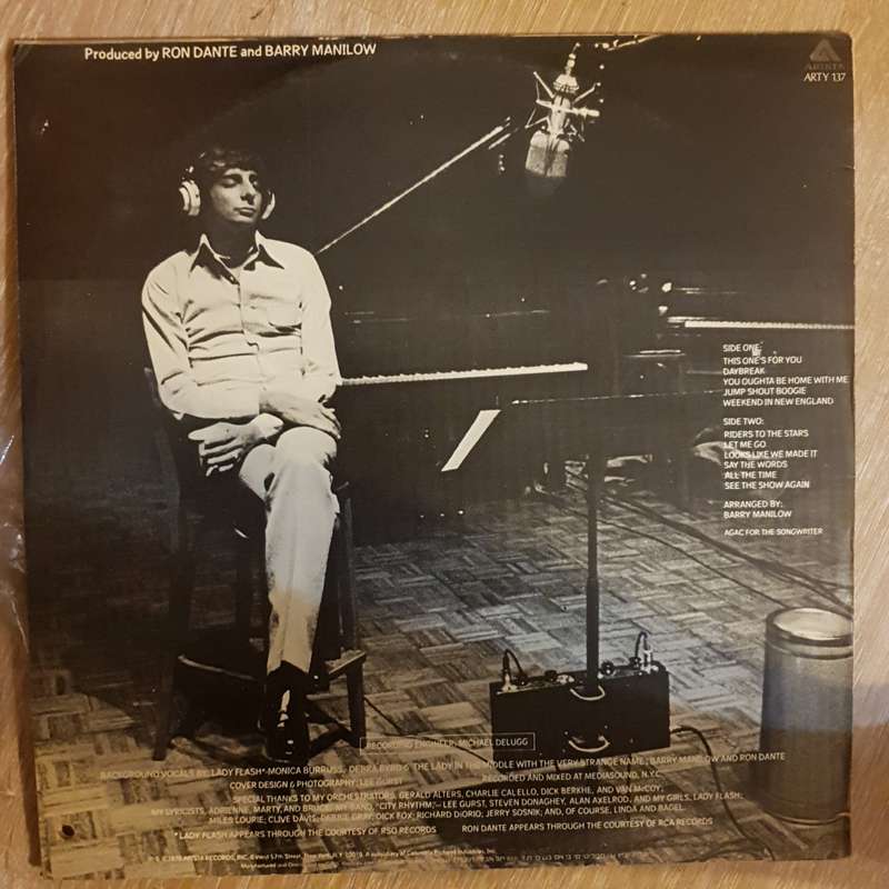 Barry Manilow - This One's For You  - Vinyl LP Record  - Very-Good+ Quality (VG+)