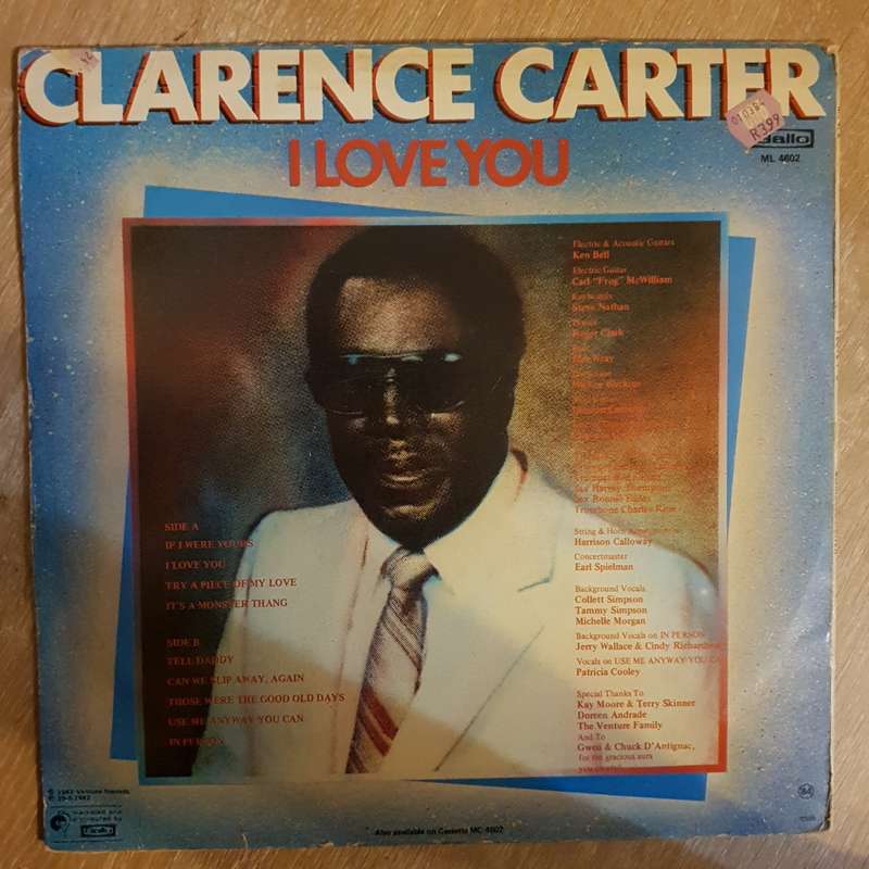 Clarence Carter - I Love You - Vinyl LP Record - Opened  - Very-Good Quality (VG)