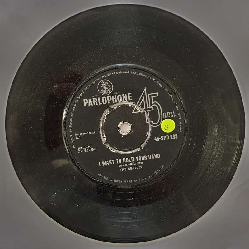 The Beatles  I Want To Hold Your Hand -  Vinyl 7" Record - Opened  - Good+ Quality (G)
