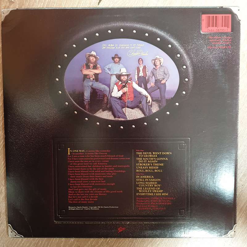 The Charlie Daniels Band  A Decade Of Hits - Vinyl LP Record - Opened  - Very-Good+ Quality...