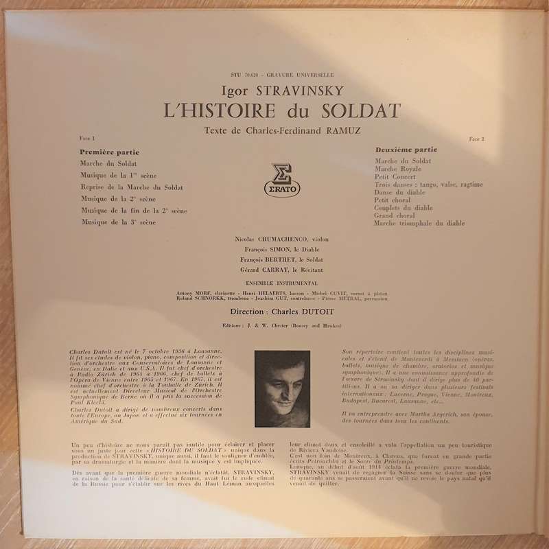 Stravinsky, Charles Dutoit  Stravinsky - Ramuz - L'Histoire du Soldat - Renard - Vinyl LP R...