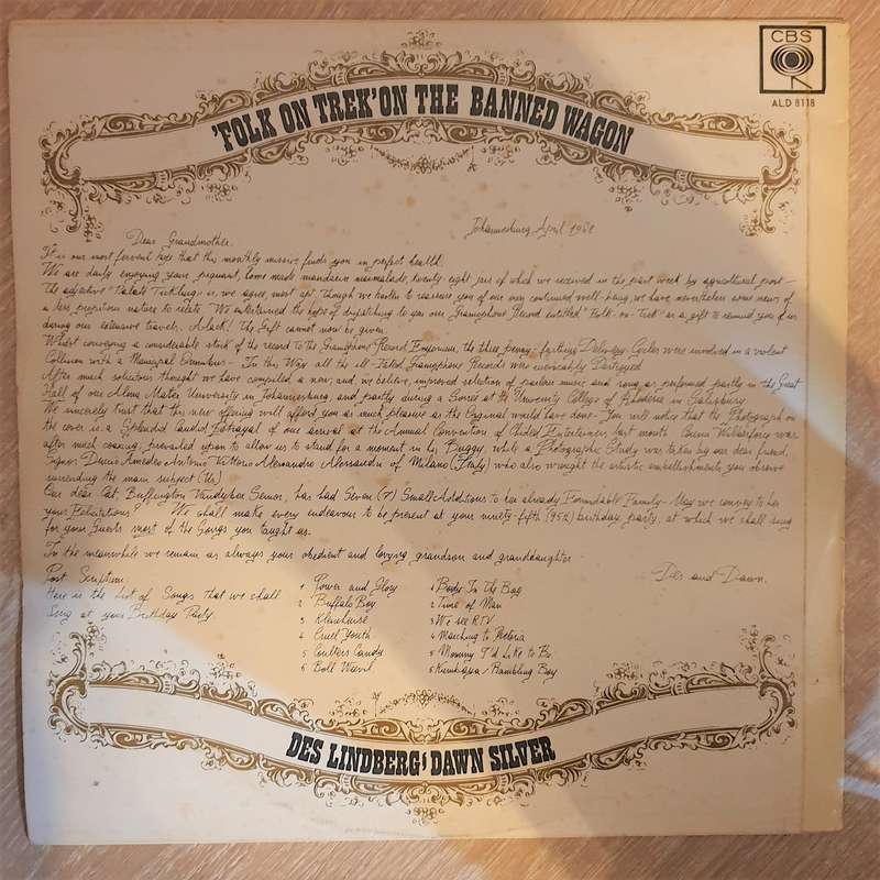 Des & Dawn  Folk-On-Trek On The Banned Wagon  - Vinyl LP Record - Very-Good+ Quality (VG+)