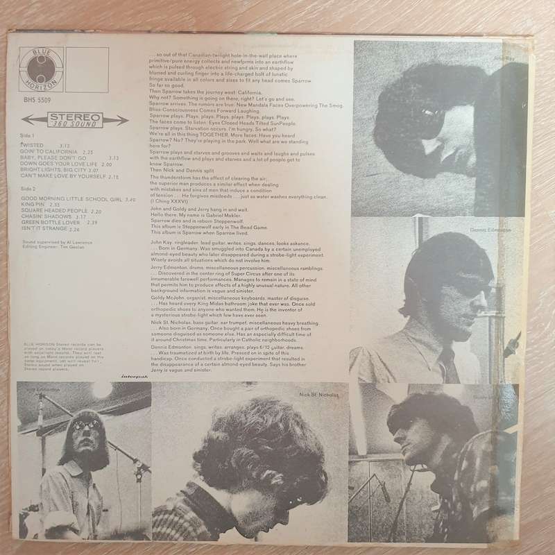 John Kay & The Sparrow  John Kay & The Sparrow - Vinyl LP Record - Opened  - Very-Good+ Qua...