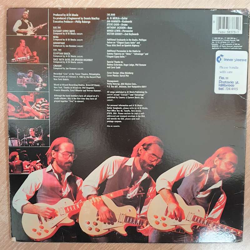 Al Di Meola  Tour De Force - "Live" - Vinyl LP Record - Opened  - Very-Good+ Quality (VG+)
