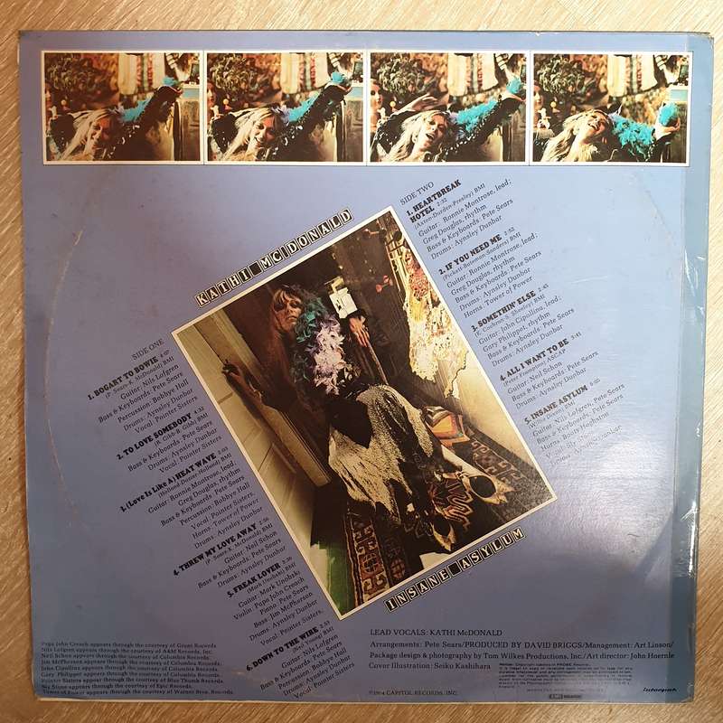 Kathi McDonald  Insane Asylum - Vinyl LP Record - Opened  - Very-Good+ Quality (VG+)