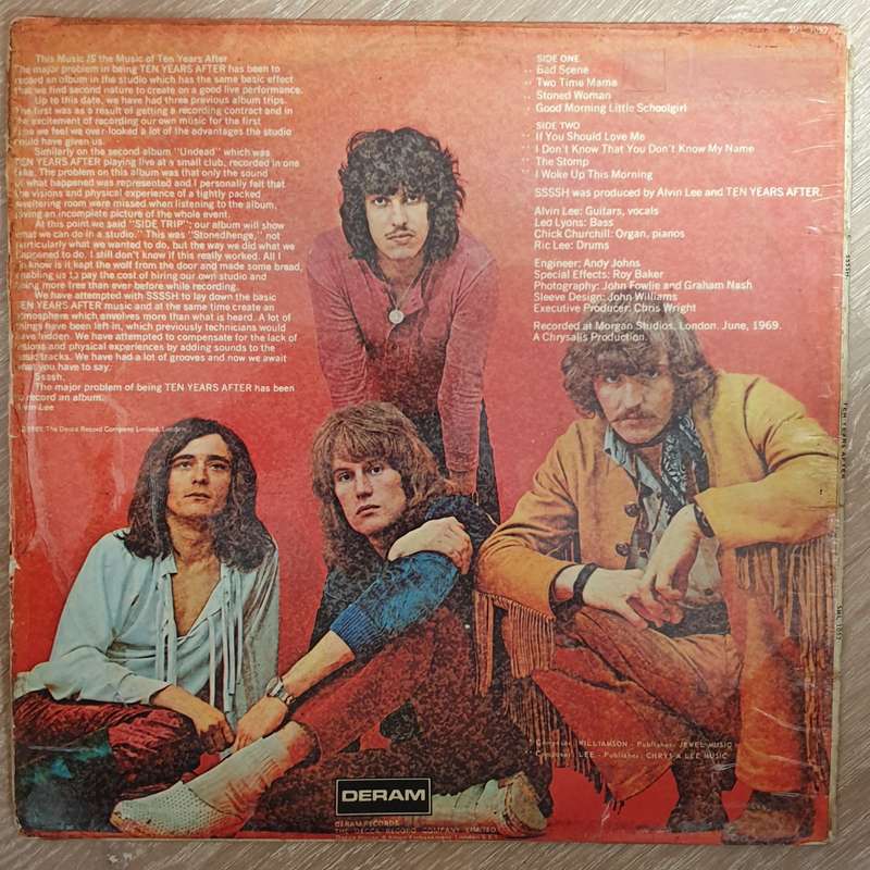 Ten Years After  Ssssh. - Vinyl LP Record - Opened  - Very-Good- Quality (VG-)