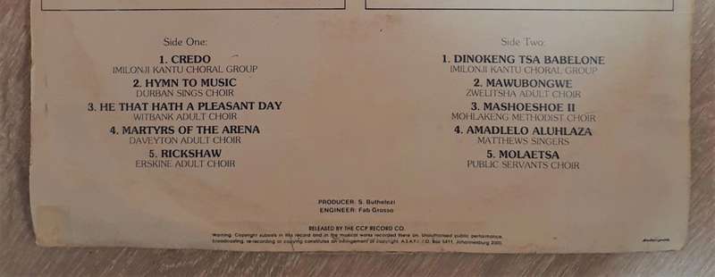 Ford Choirs - National Eisteddfod 1984 - Live Recording at The Milner Park Showgrounds Johannesbu...