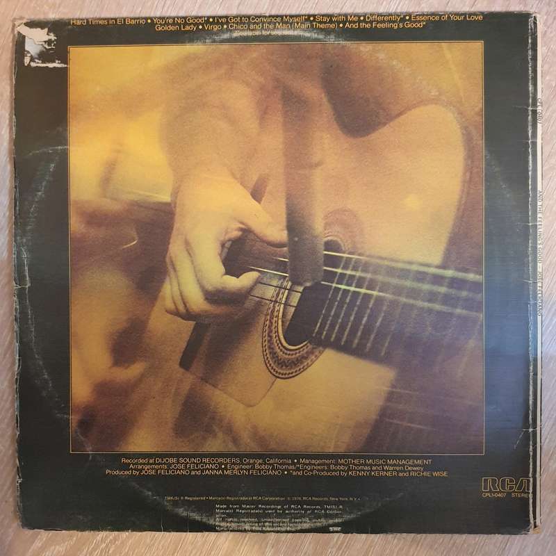 José Feliciano  And The Feeling's Good - Vinyl LP Record - Opened  - Very-Good+ Quality (VG+)